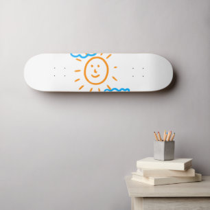 Foto uploaden Zet Kinder illustraties om in wit Skateboard