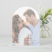 Foto V MOD Chic 3 LG Save the Date Boog Kaart (Staand voorkant)