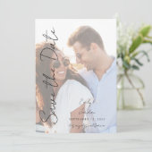 Foto V MOD Chic 3 LG Save the Date Kaart (Staand voorkant)