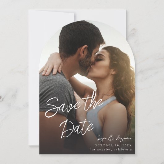 Foto V MOD Chic 4 LG Save the Date Arc Kaart (Voorkant)