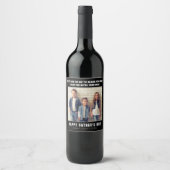 Foto Vaderdag Funny Wine Bottle Label Wijn Etiket (Voorkant)