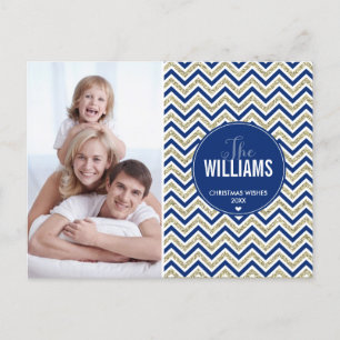 FOTO VAKANTIE KAART chevron glitter bord gouden ma