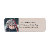 Foto Vakantie retour adreslabel Etiket (Voorkant)