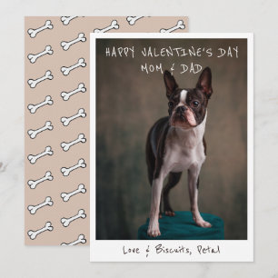 Foto Valentijnsdag voor mama en papa van hond Feestdagenkaart