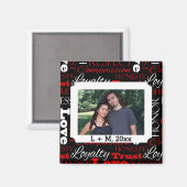 Foto Valentijnsdag Word Collage Persoonlijk Magneet (Voorkant / Achterkant)