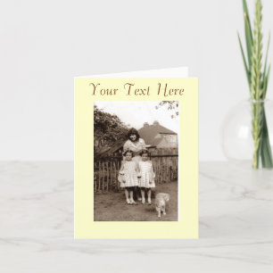 Foto van 1960 van een schattige kat met identieke  kaart