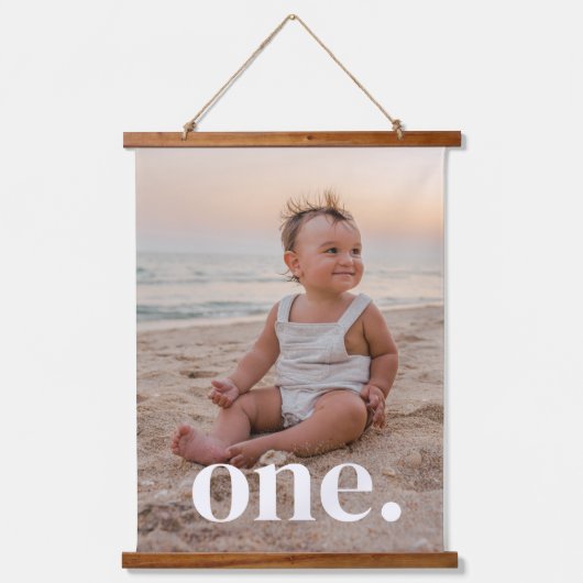 Foto van 1e verjaardag hangend wandkleed (Voorkant)