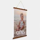 Foto van 1e verjaardag hangend wandkleed (Gebogen)