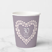 Foto van 30e Parelbruiloft Papieren Bekers (Achterkant)