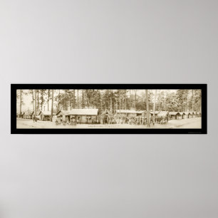 Foto van 45e infanterie officieren 1918 poster