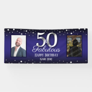 Foto van 50 en Fabulous Birthday Confetti Spandoek