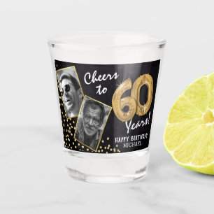 Foto van 60e verjaardag 2 shot glas