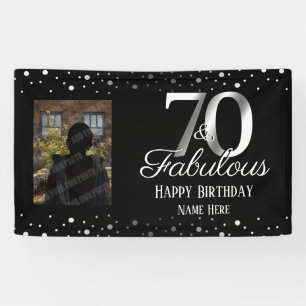 Foto van 70 en Fabulous Birthday Confetti Spandoek