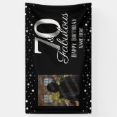 Foto van 70 en Fabulous Birthday Confetti Spandoek (Verticaal)