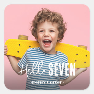 Foto van Aangepaste verjaardag Vierkante Sticker