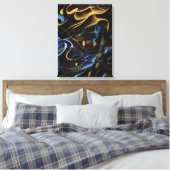 Foto van Abstracte verf dicht Canvas Afdruk (Insitu (Slaapkamer))