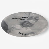 Foto van Afstuderen | Felicitatie | Naam en jaar Papieren Bordje (Gekanteld)