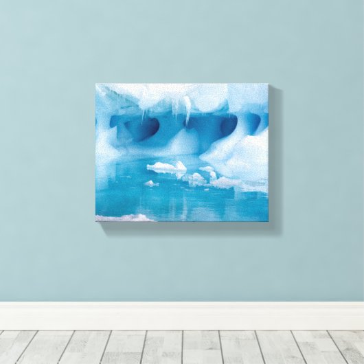 Foto van Antarctica ijsberg Canvas Afdruk (Insitu (Houten vloer))