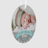 Foto van Aqua Blue Baby Ornament (voorkant)