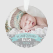 Foto van Aqua Blue Baby Ornament (voorkant)