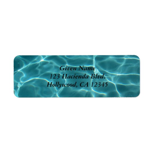 Foto van Aqua Green Swimming Pool Etiket (Voorkant)