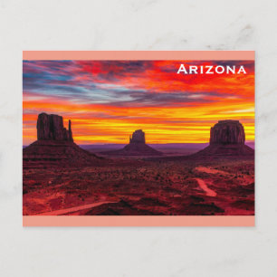 Foto van Arizona Monument Valley Sunset Briefkaart