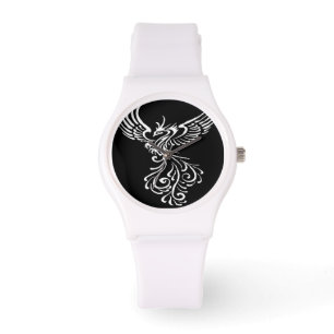 Foto van Ashes Phoenix White Illustration Horloge