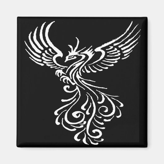 Foto van Ashes Phoenix White Illustration Magneet (Voorkant)