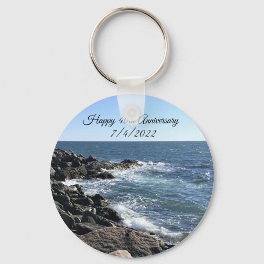 Foto van Atlantic Ocean Blue 40th Jubileum Sleutelhanger (Voorkant)