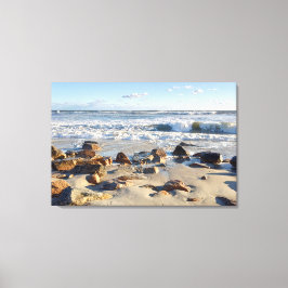 Foto van Atlantic Ocean Waves Canvas Afdruk