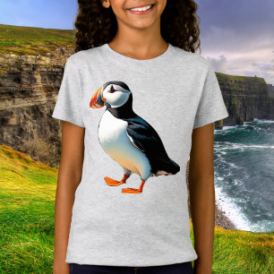 Foto van Atlantische papegaaiduiker, zeevogel en k T-shirt