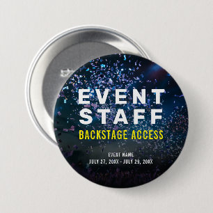 Foto van Backstage Access van het personeel van he Ronde Button 7,6 Cm