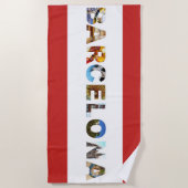 Foto van Barcelona Spain Colorful Architecture Strandlaken (Voorkant)