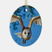 Foto van Barn Owl Flight Keramisch Ornament (Rechts)