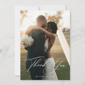 Foto van Beachside Pampas Grass Wedding Bedankkaart (Voorkant)