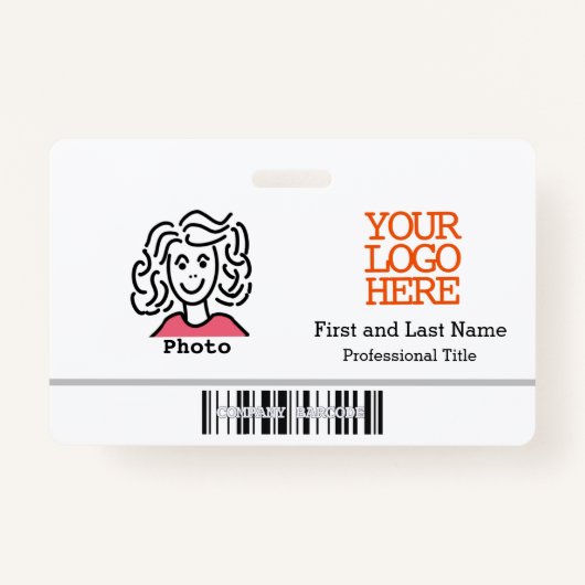 Foto van bedrijf Logo Barcode Employee Badge (Voorkant)