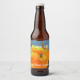Foto van Bee Oranje Yellow Canna Lily Bier Etiket