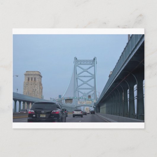 Foto van Ben Franklin Bridge Briefkaart (Voorkant)
