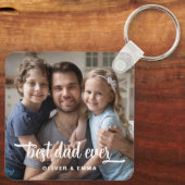 Foto van beste pap ooit Vaderdag script Sleutelhanger (Achterkant)