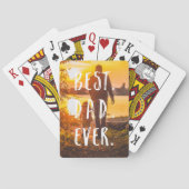 Foto van beste vader op vader pokerkaarten (Achterkant)