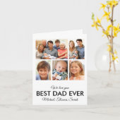Foto van beste vader op vaderdag Collage Kaart (Gele Bloem)