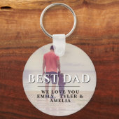 Foto van beste vader vaders dag sleutelhanger (Voorkant)