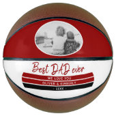 Foto van beste vader van de Rode Moderne Vader Basketbal (Voorkant)