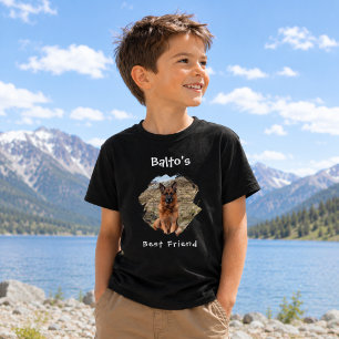 Foto van beste vriend hond Zwart T-shirt