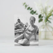  foto van Bikini-meisje Briefkaart (Staand voorkant)