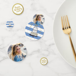 Foto van Birthday Black Gold Glitter Festive Confetti