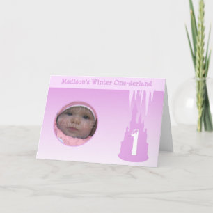 Foto van Birthday Girl Winter Onederland personali Kaart