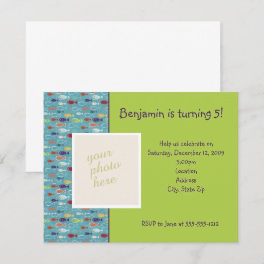 Foto van Birthday Uitnodiging (Voorkant / Achterkant)