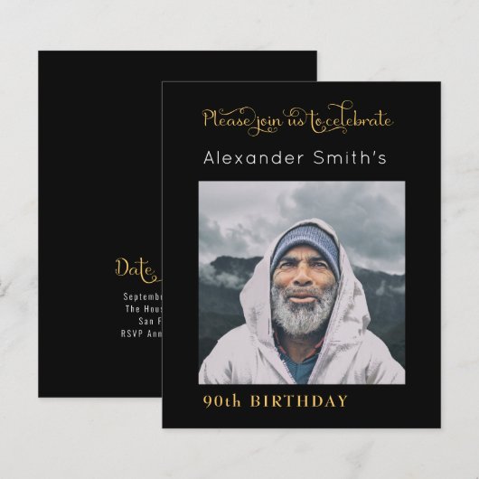 Foto van Black and Gold Birthday (Voorkant / Achterkant)