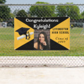 Foto van Black and Gold Vinyl Afstuderen Spandoek (Insitu)